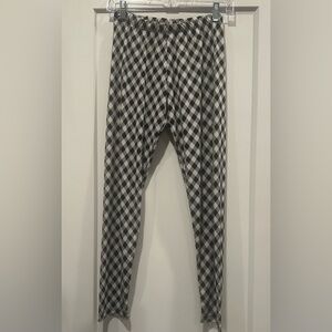 American Twist black and white gingham leggings